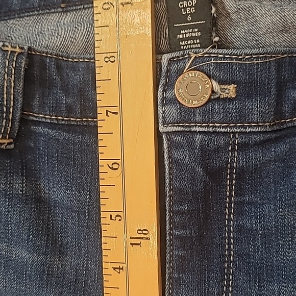 White House Black Market Jeans Women's sz 6 Crop Leg Mid Waist Denim Jeans - Picture 10 of 13